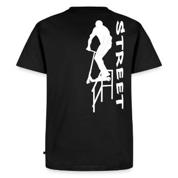 Street 4 - Men's Premium Organic T-Shirt - black - Back - Nico (187cm)