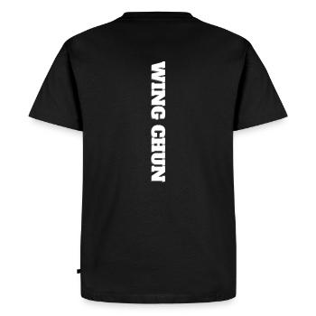 Wing Chunt shirt - Men's Premium Organic T-Shirt - black - Back - Nico (187cm)