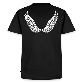 Ailes d'ange - Ailes d'ange - T-shirt Premium bio Homme - noir - Dos - Nico (187cm)