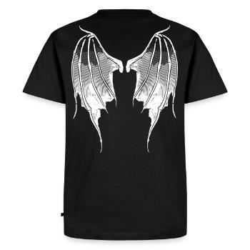 2reborn Devilwings Devil Wings Devil Demon - Men's Premium Organic T-Shirt - black - Back - Nico (187cm)