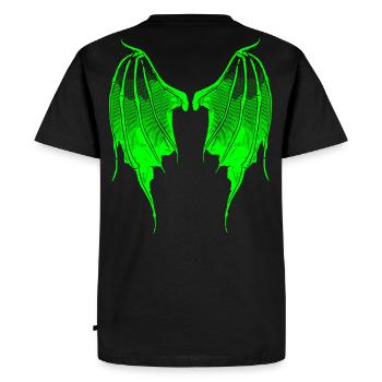 2reborn Devilwings Wings Devil Demon Wings vert - T-shirt Premium bio Homme - noir - Dos - Nico (187cm)