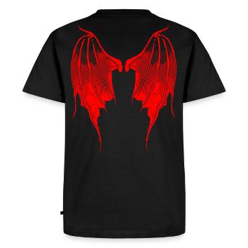 2reborn Devilwings Devil Wings Devil red - Men's Premium Organic T-Shirt - black - Back - Nico (187cm)