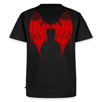 2reborn Devil Devilwings Wings Teufel Demon - Men's Premium Organic T-Shirt - black - Back - Nico (187cm)