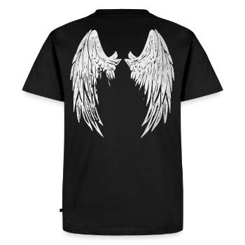 2reborn angelwings angefügel Angel Engel gris - T-shirt Premium bio Homme - noir - Dos - Nico (187cm)