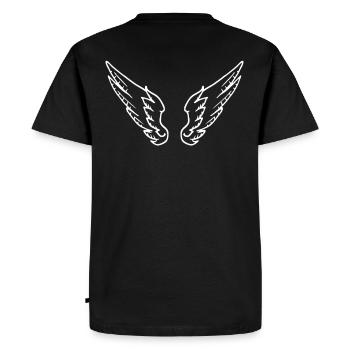 Angel Wings - Men's Premium Organic T-Shirt - black - Back - Nico (187cm)