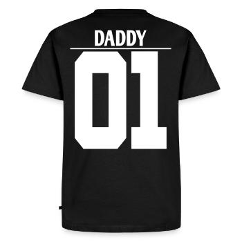 Daddy 01 & Daddys Girl 01 shirt - Men's Premium Organic T-Shirt - black - Back - Nico (187cm)