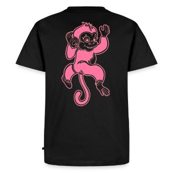 J'ai un bébé singe rose mignon bébé singe mignon - T-shirt Premium bio Homme - noir - Dos - Nico (187cm)