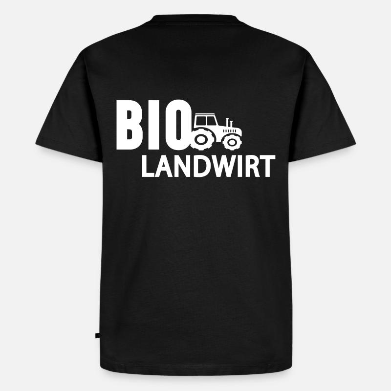 Bio Landwirt - Männer Premium Bio T-Shirt - Schwarz