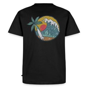 Plage - T-shirt Premium bio Homme - noir - Dos - Nico (187cm)