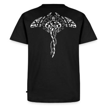 Maori Tattoo Ray Sagesse blanc - T-shirt Premium bio Homme - noir - Dos - Nico (187cm)