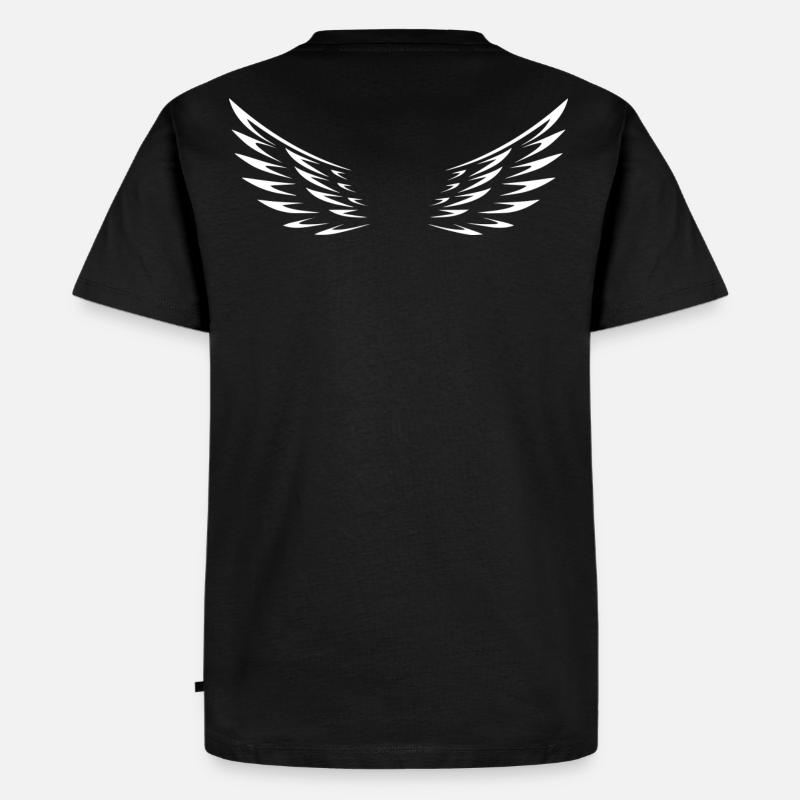 Flügel - Männer Premium Bio T-Shirt - Schwarz