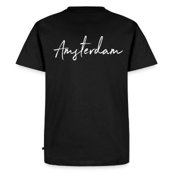 Amsterdam - T-shirt Premium bio Homme - noir - Dos - Nico (187cm)