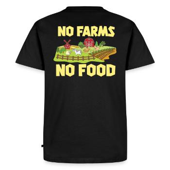 No Farms No Food - Cadeau pour fermier et fermier - T-shirt Premium bio Homme - noir - Dos - Nico (187cm)