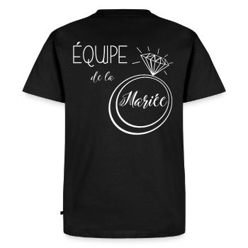 équipe de la mariée - T-shirt Premium bio Homme - noir - Dos - Nico (187cm)