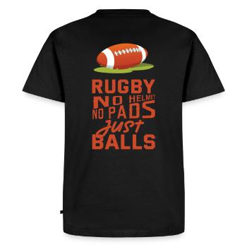 Sport de rugby cadeau - T-shirt Premium bio Homme - noir - Dos - Nico (187cm)