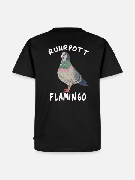 Ruhrpott Flamingo pigeon mining - Men's Premium Organic T-Shirt - black