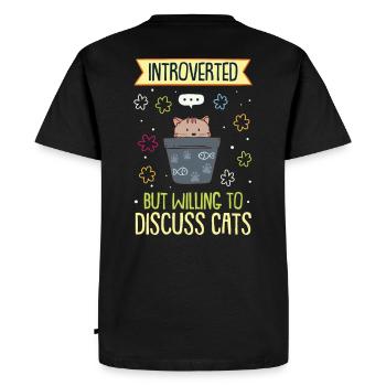 introvert - Men's Premium Organic T-Shirt - black - Back - Nico (187cm)