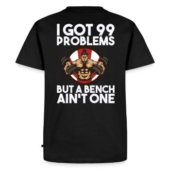Workout - Men's Premium Organic T-Shirt - black - Back - Nico (187cm)