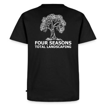 Aménagement paysager total quatre saisons - T-shirt Premium bio Homme - noir - Dos - Nico (187cm)