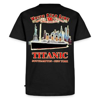 THE GHOST OF THE TITANIC IN NEW YORK RUNEMBERG Adagp © - Men's Premium Organic T-Shirt - black - Back - Nico (187cm)