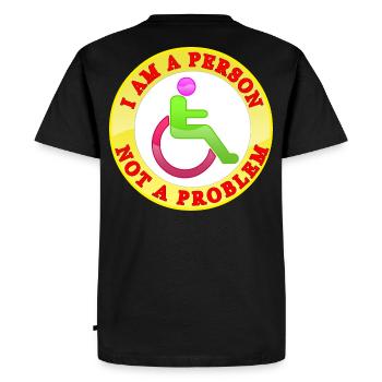 Je suis une personne, pas un problème - T-shirt Premium bio Homme - noir - Dos - Nico (187cm)