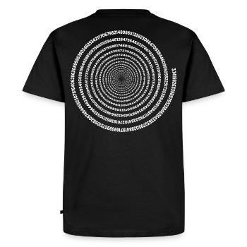 Funny Pi Day Spiral Pi Math Tee for Pi Day 3 14 - Men's Premium Organic T-Shirt - black - Back - Nico (187cm)