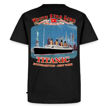 TITANIC creation Louis RUNEMBERG © Adagp - Men's Premium Organic T-Shirt - black - Back - Nico (187cm)