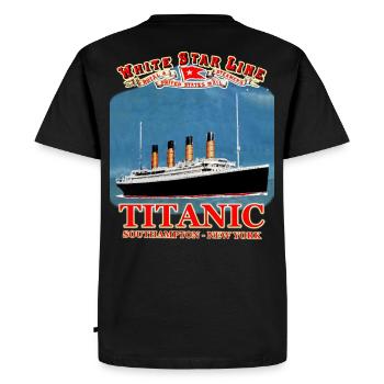 TITANIC creation Louis RUNEMBERG © Adagp - Men's Premium Organic T-Shirt - black - Back - Nico (187cm)