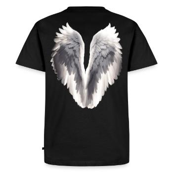 Angel wings - Men's Premium Organic T-Shirt - black - Back - Nico (187cm)