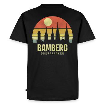 Bamberg Bamberg City of Upper Franconia Coordinates - Men's Premium Organic T-Shirt - black - Back - Nico (187cm)