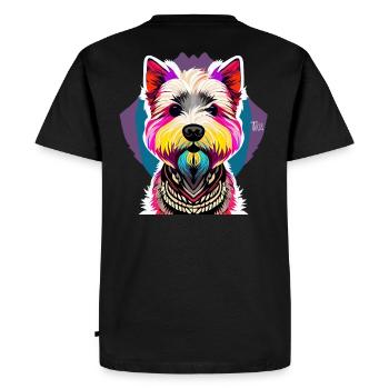 Terrier des Highlands de l’Ouest - T-shirt Premium bio Homme - noir - Dos - Nico (187cm)