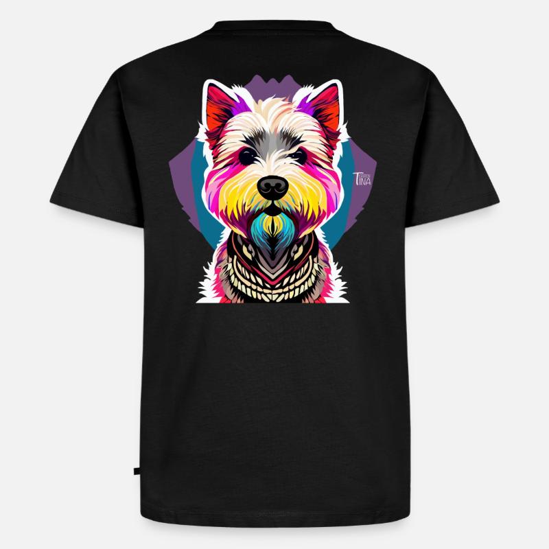 West Highland Terrier - Männer Premium Bio T-Shirt - Schwarz