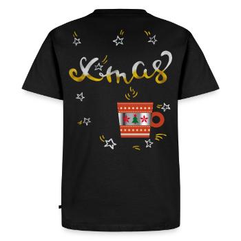Café de l’Avent - T-shirt Premium bio Homme - noir - Dos - Nico (187cm)