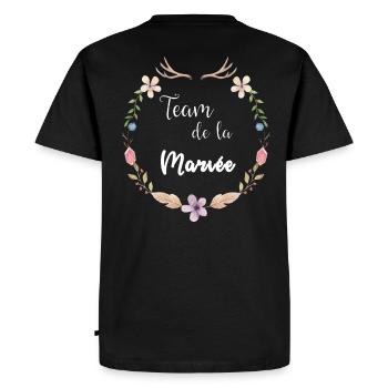 Bohemian Wedding Collection - Team de la Bride - Men's Premium Organic T-Shirt - black - Back - Nico (187cm)