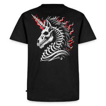 Squelette enflammé - T-shirt Premium bio Homme - noir - Dos - Nico (187cm)