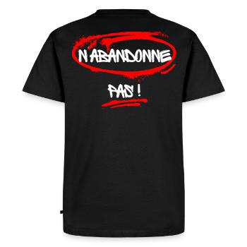 Slogan humoristique contre la maladie - T-shirt Premium bio Homme - noir - Dos - Nico (187cm)