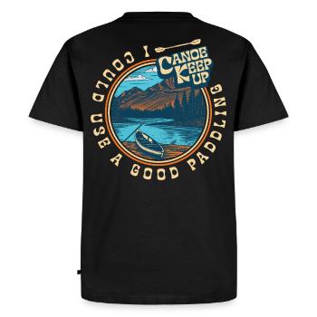 J’aurais besoin d’une bonne pagaie - T-shirt Premium bio Homme - noir - Dos - Nico (187cm)
