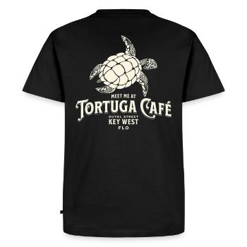 Tortuga Café Key West Style Illustration - T-shirt Premium bio Homme - noir - Dos - Nico (187cm)