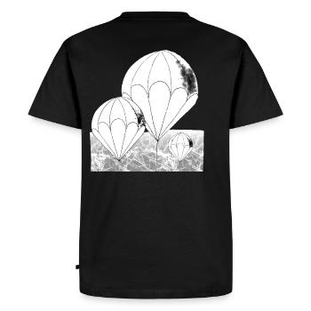 Balloon Line Mono - Men's Premium Organic T-Shirt - black - Back - Nico (187cm)