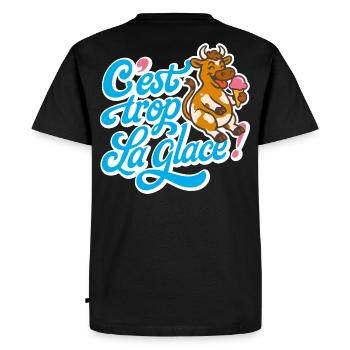 C'est trop la glace ! - T-shirt Premium bio Homme - noir - Dos - Nico (187cm)