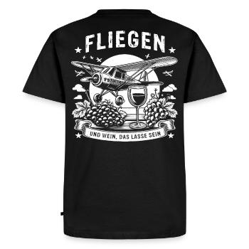 Mouche et vin, qu’il en soit ainsi - T-shirt Premium bio Homme - noir - Dos - Nico (187cm)