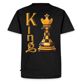 Roi des échecs Élégance - T-shirt Premium bio Homme - noir - Dos - Nico (187cm)