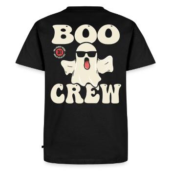 Creative Ghost Hoodie Design - Men's Premium Organic T-Shirt - black - Back - Nico (187cm)