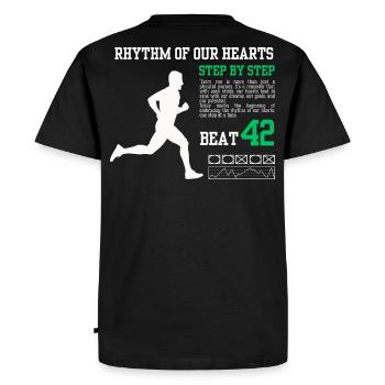 Step by Step Beat 42 - Men's Premium Organic T-Shirt - black - Back - Nico (187cm)