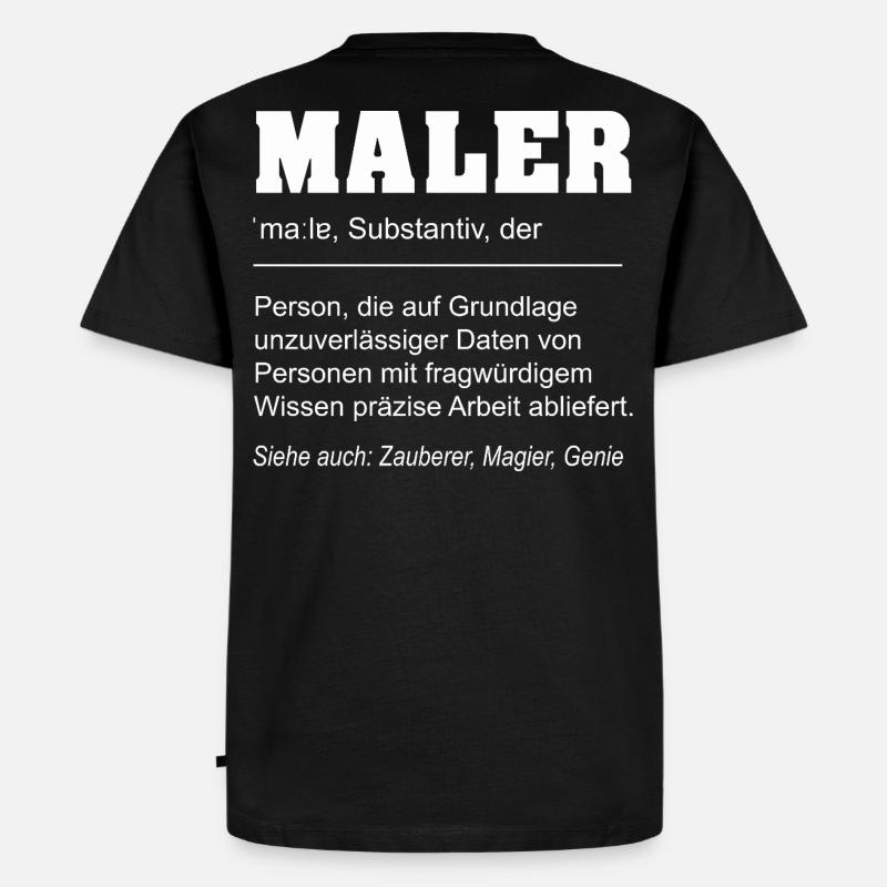 Lustige Definition Maler Beruf - Männer Premium Bio T-Shirt - Schwarz