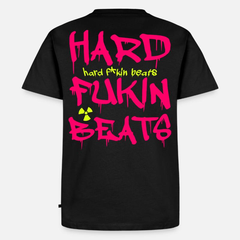 Hard Fukin Beats Graffiti Tee - Männer Premium Bio T-Shirt - Schwarz