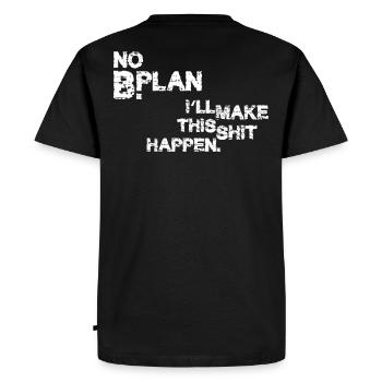 Pas de plan B – je vais faire en sorte que ça marche - T-shirt Premium bio Homme - noir - Dos - Nico (187cm)