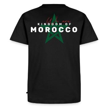 We are Kingdom of Morocco - Men's Premium Organic T-Shirt - black - Back - Nico (187cm)