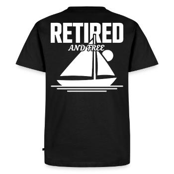 Libre à la retraite - T-shirt Premium bio Homme - noir - Dos - Nico (187cm)
