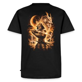 Nuit de braises de samouraï au clair de lune - T-shirt Premium bio Homme - noir - Dos - Nico (187cm)